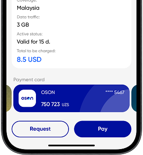 Payment screen Payment screen